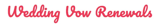 Wedding vow renewals